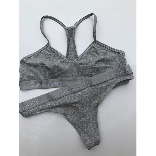 Conjunto Sujetador y Slip Calvin Klein Mujer Gris